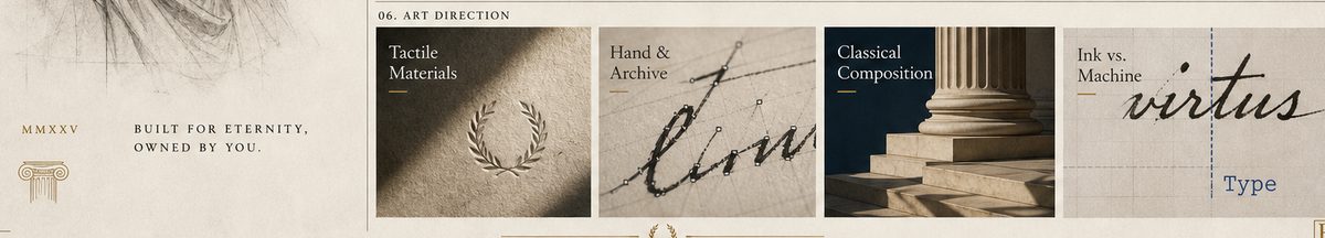 Ethos art direction strip from brand kit